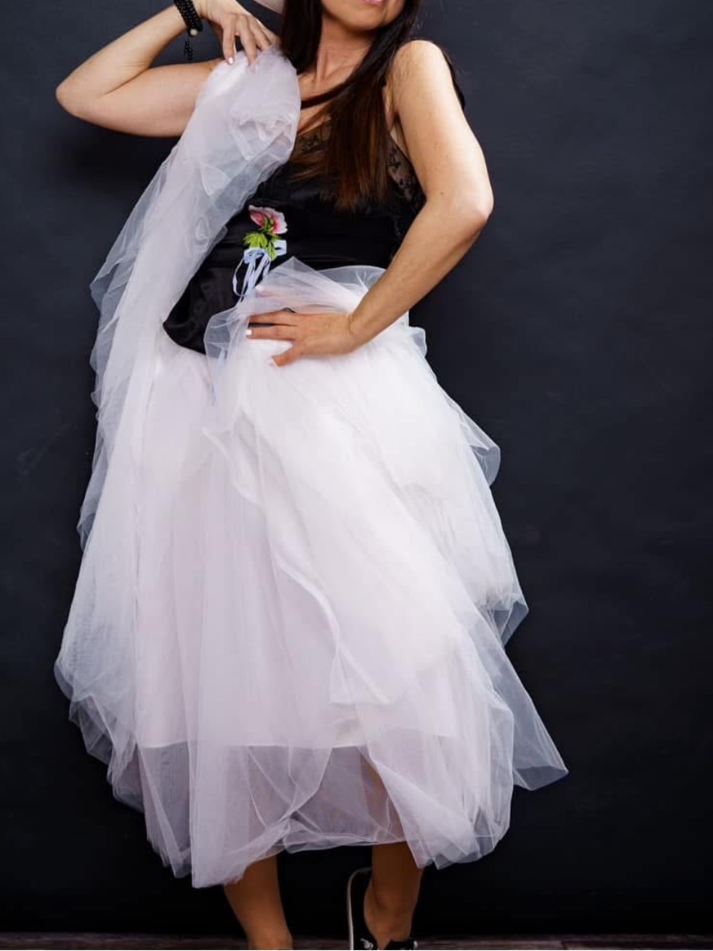 Cynthia Rowley White Layered Tulle Skirt